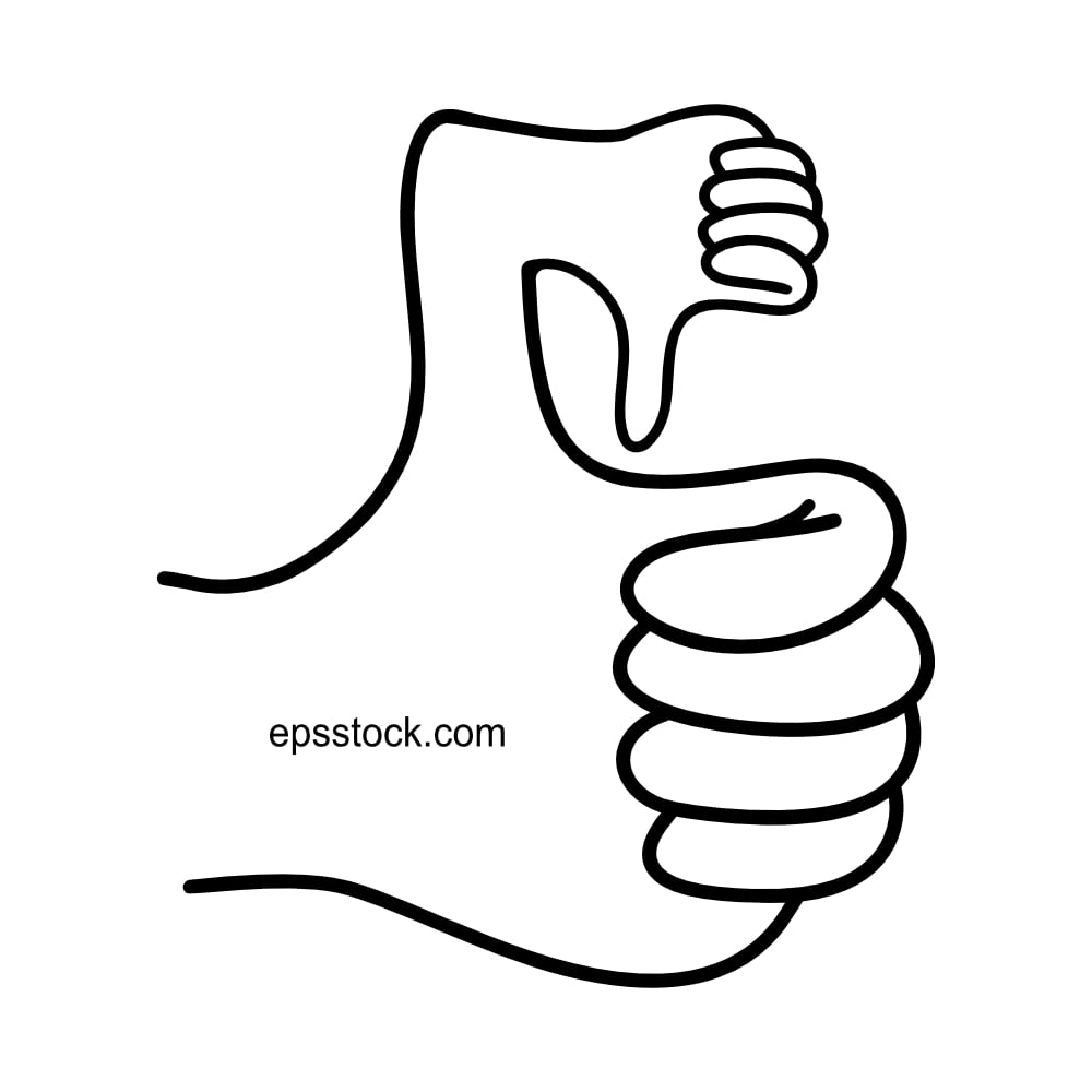 hand showing like and dislike