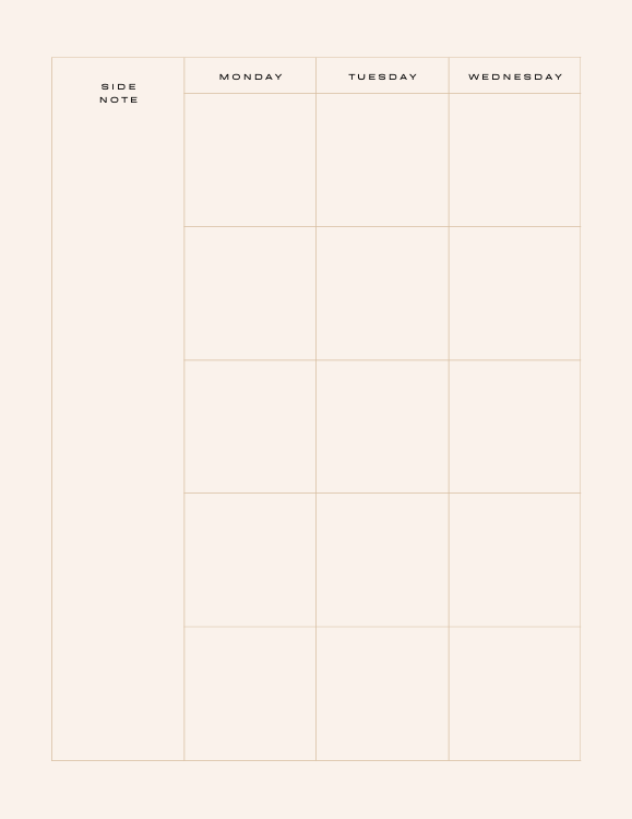 "First numbered tracker page from beige journal with spaces from 1 to 154 – perfect for tracking habits, moods, or daily wins."