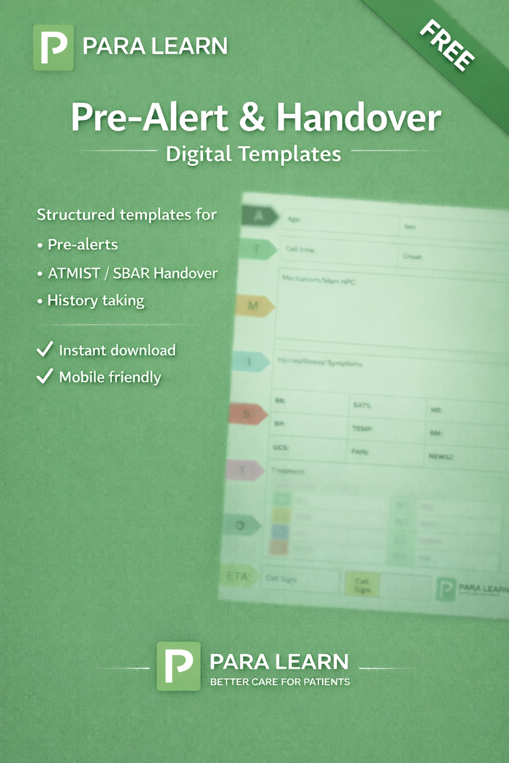 Pre-Alert & Handover | Digital Templates - Payhip