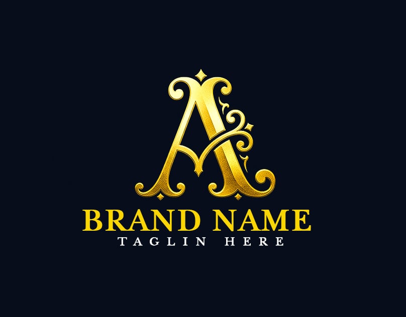 luxury fashion Lettering Logo design Tamplate
