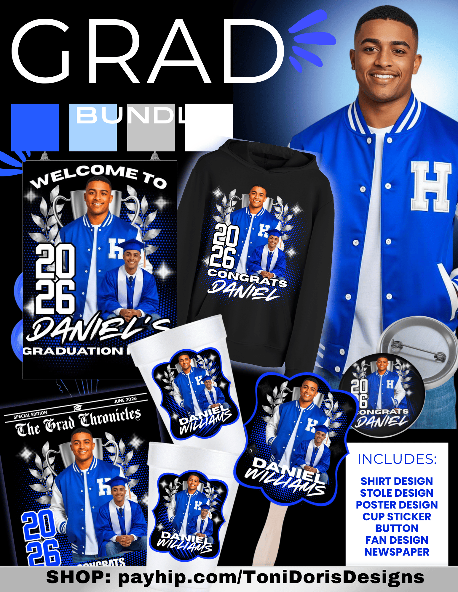 GRAD BUNDLE — BLUE VARSITY EDITION - Payhip