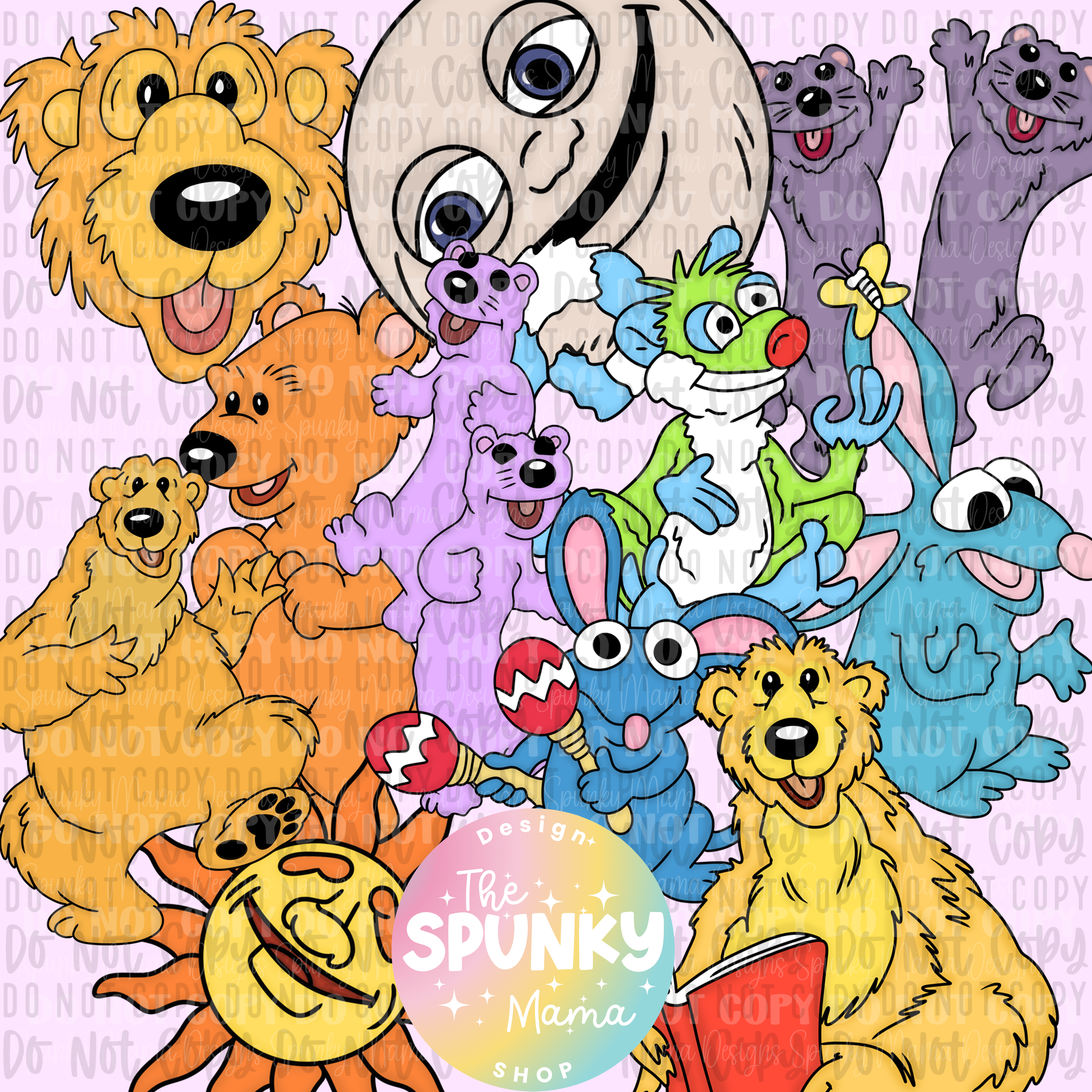 Bear In The Big Blue House Digital PNG Clipart Set Payhip