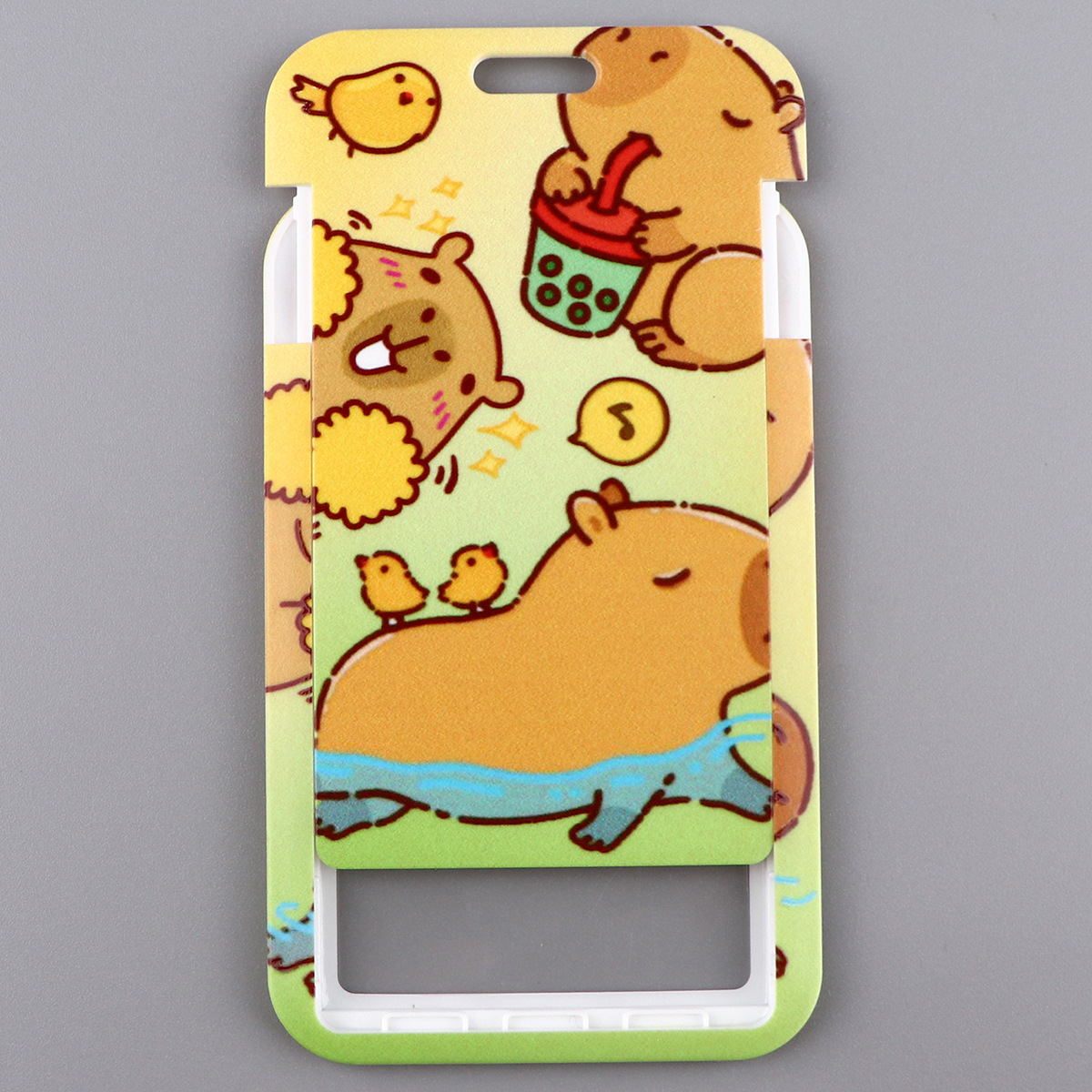 Capybara print neck lanyard for school and office use