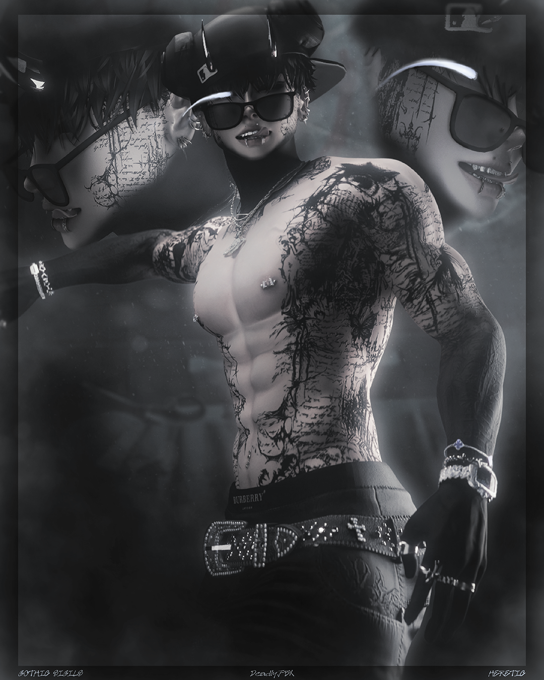 GOTHIC SIGILS TEXTURE (DOLLY BASE AND AKII HEAD)