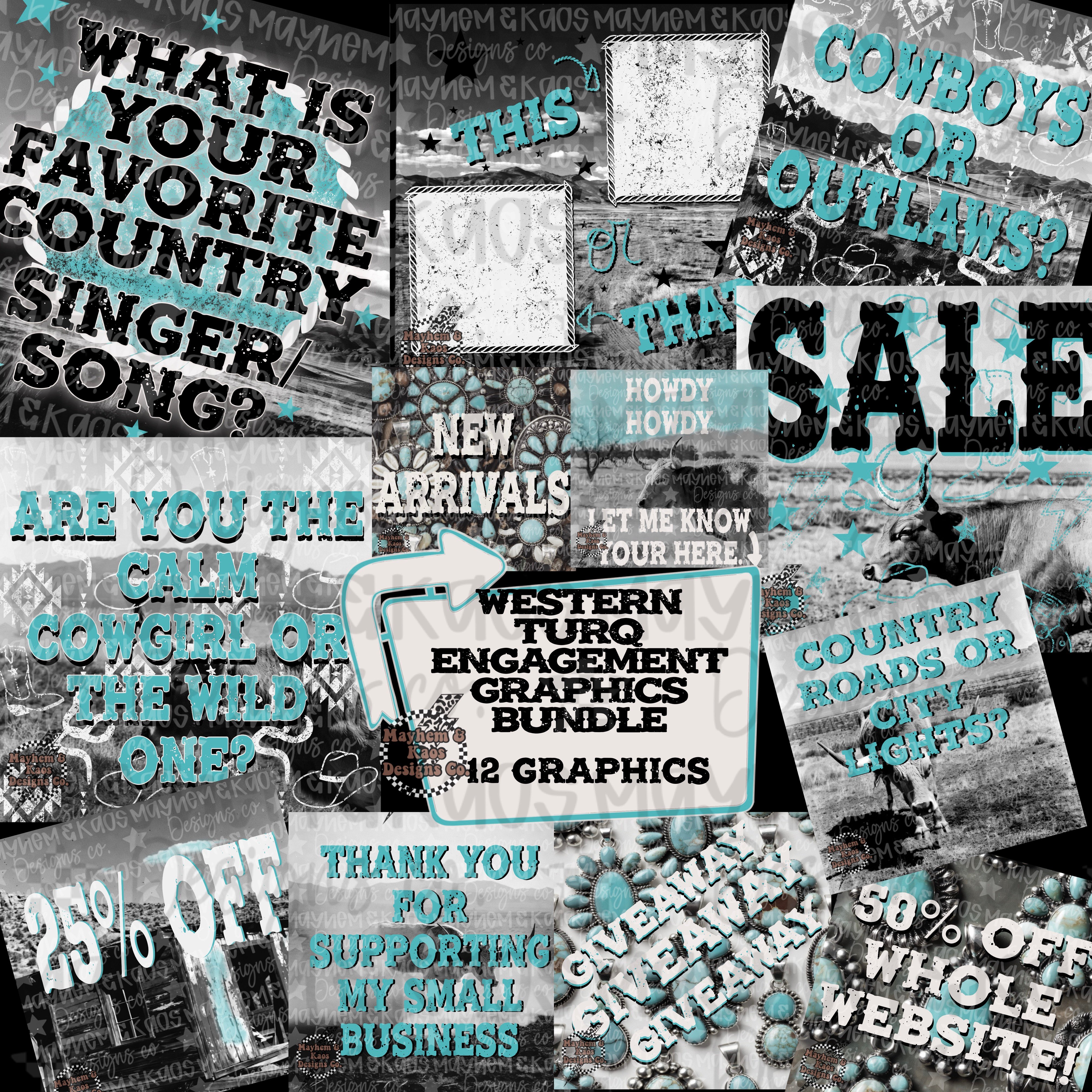 Western turq engagement graphics bundle - Payhip