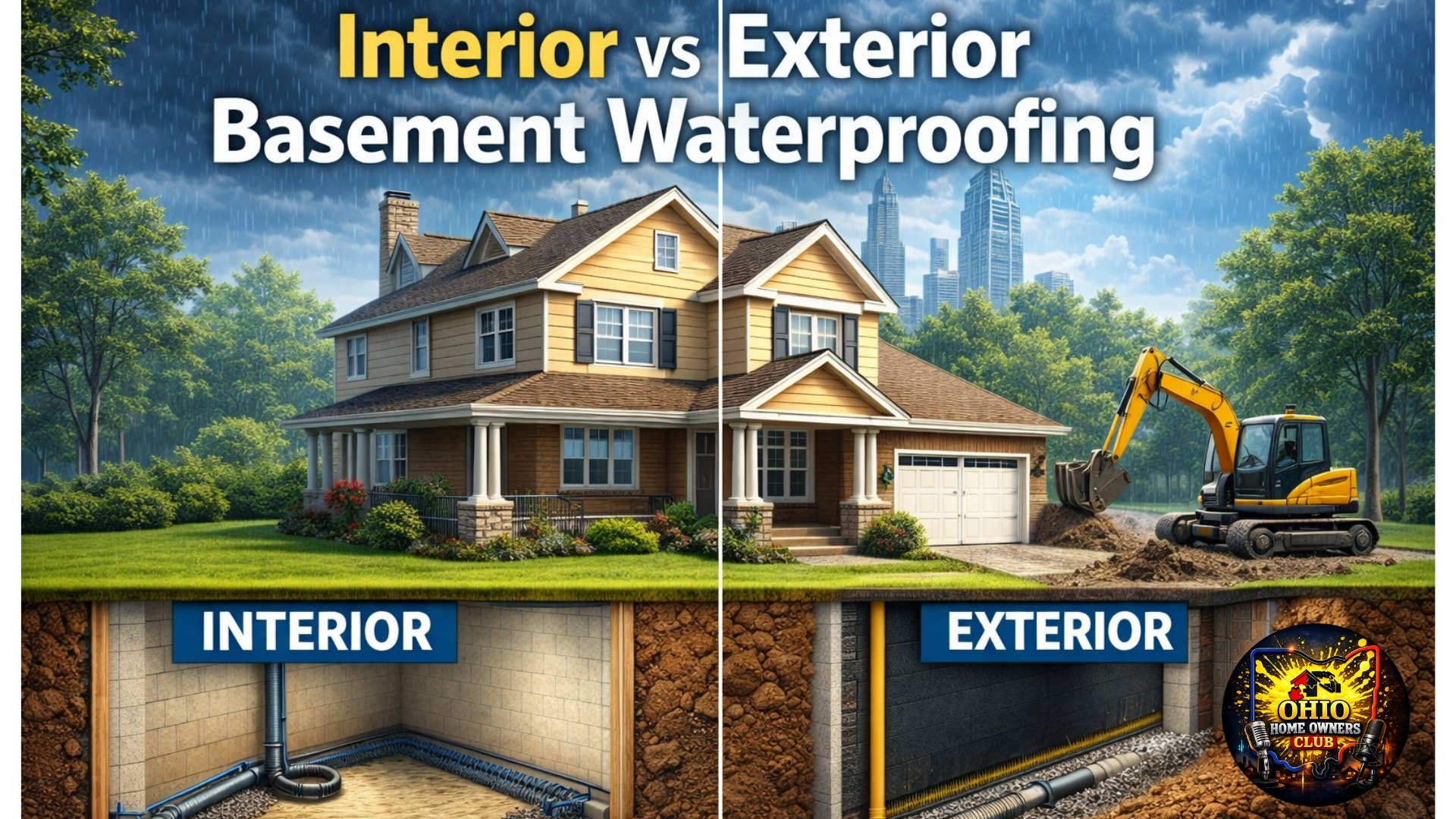 Interior vs Exterior Basement Waterproofing in Cincinnati Homes (What ...