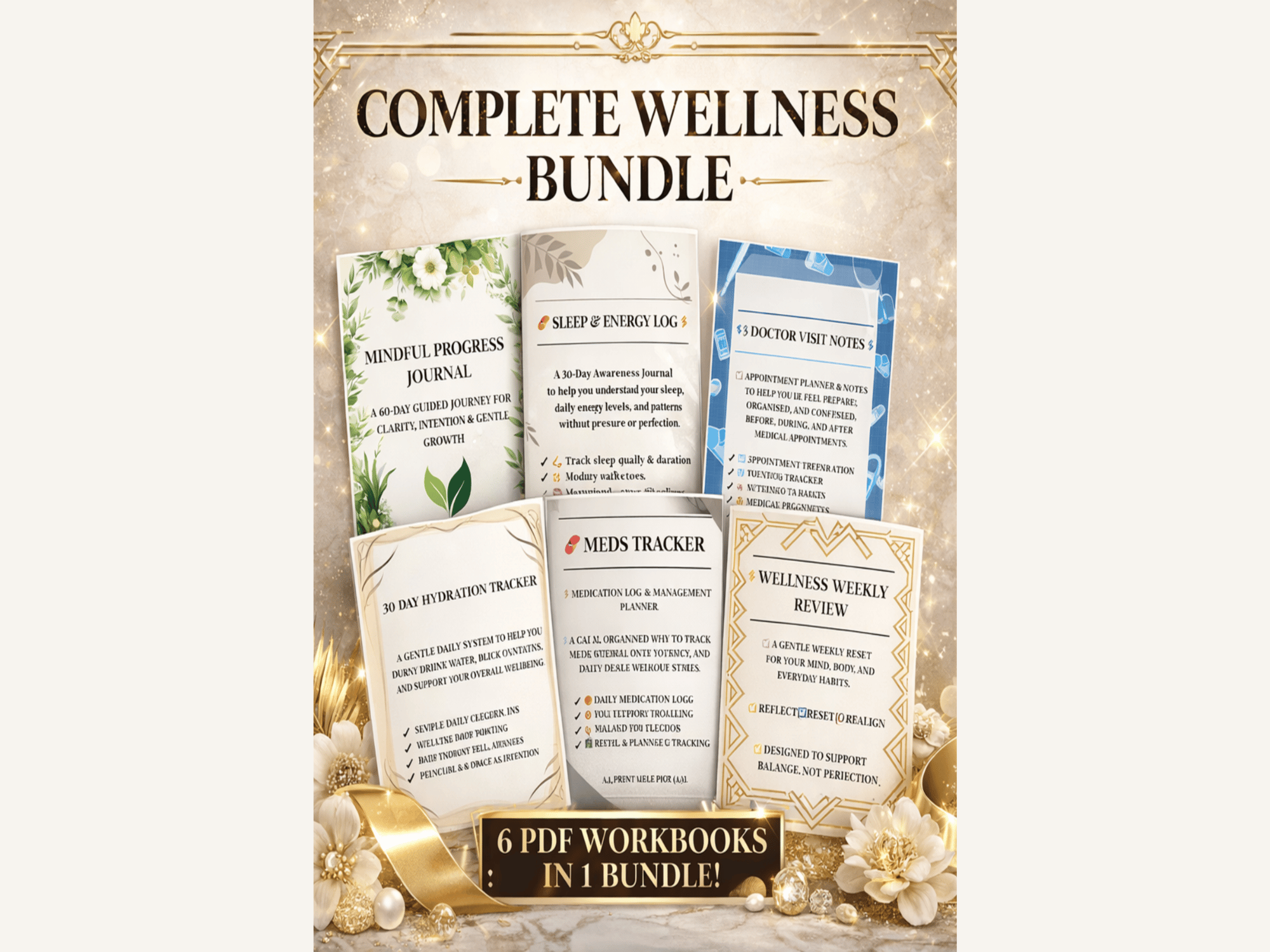 Complete Wellness Planner Bundle | Mindfulness, Habit & Health Tracker ...
