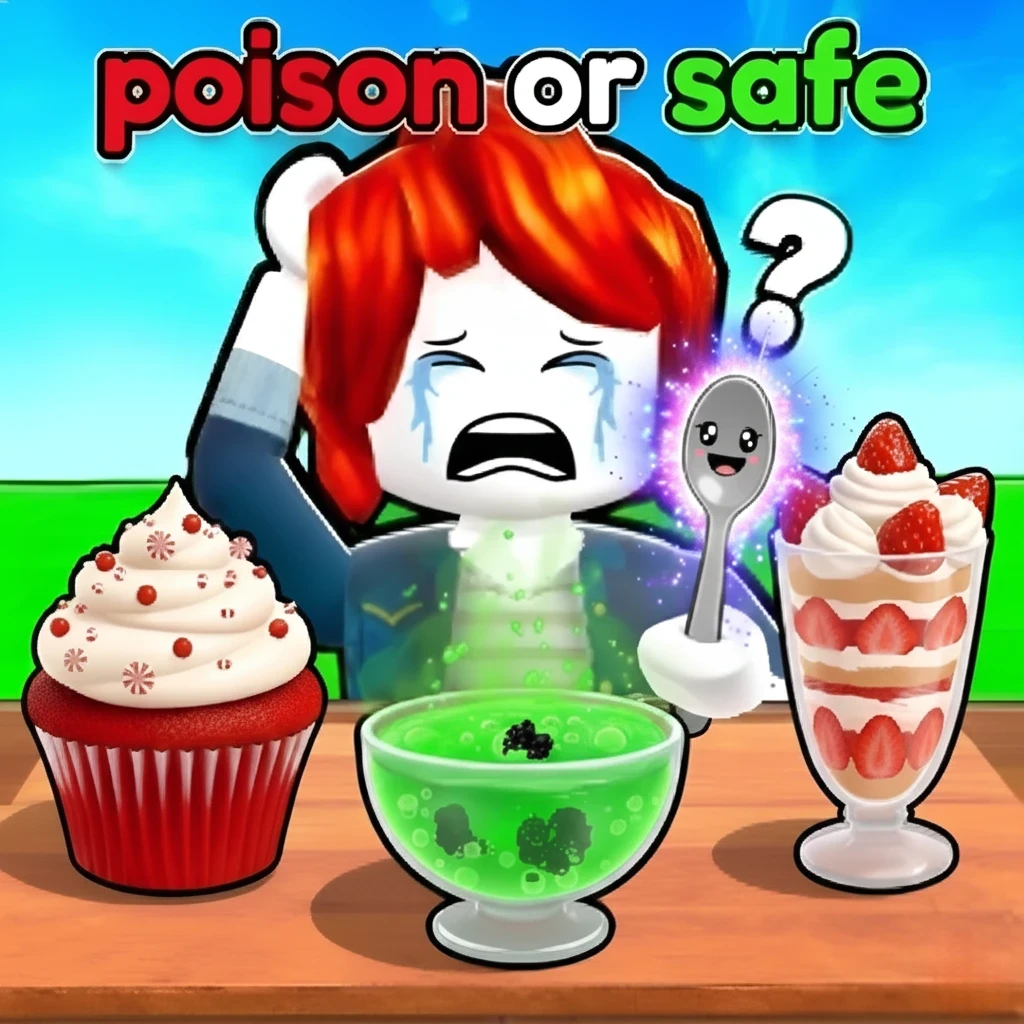 Poison Game Roblox 2-player card table setup