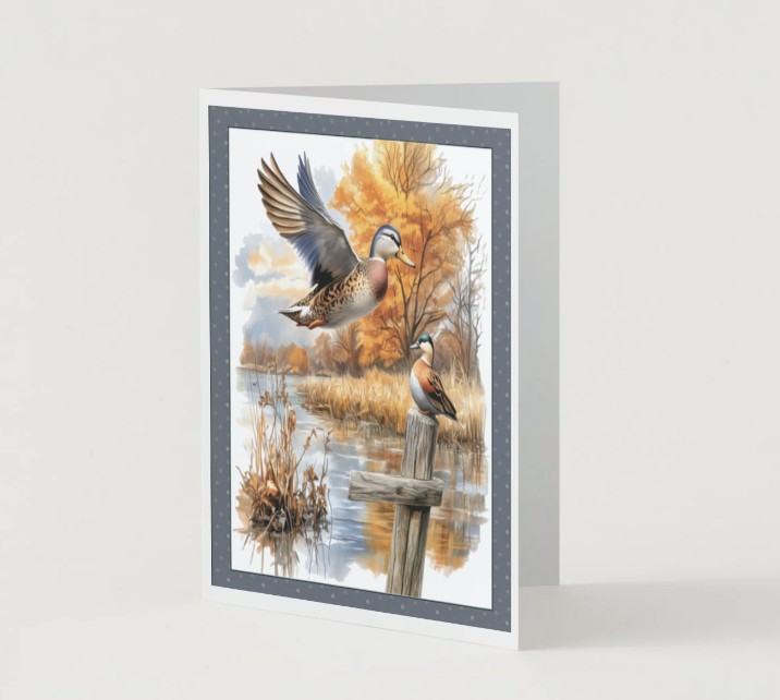 mallard ducks, greeting cards