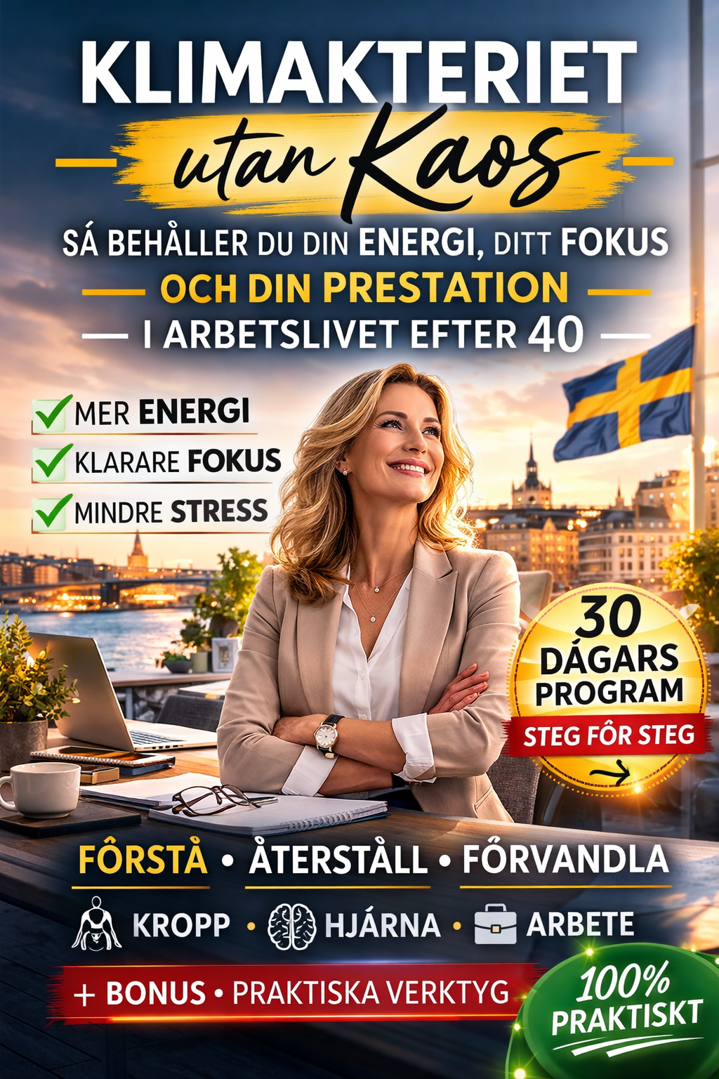 klimakteriet symptom trötthet arbete, varför är jag alltid trött klimakteriet, hjärndimma klimakteriet vad göra, klimakteriet påverkar arbete fokus, hur få mer energi efter 40 kvinna, klimakteriet ångest och stress lösning, hur hantera klimakteriet på job