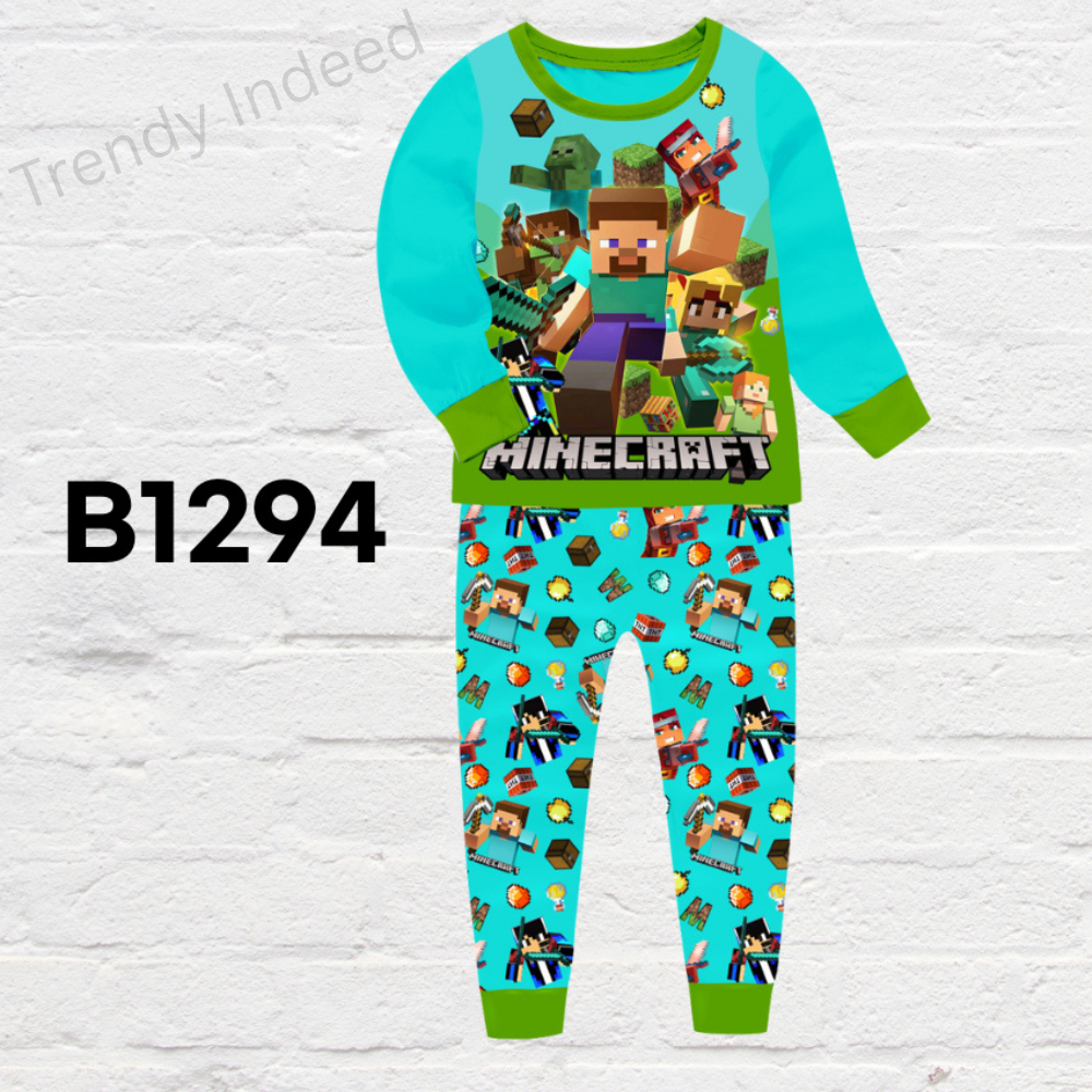 Cartoon-inspired kids pajamas with Cinnamoroll-style cute character print