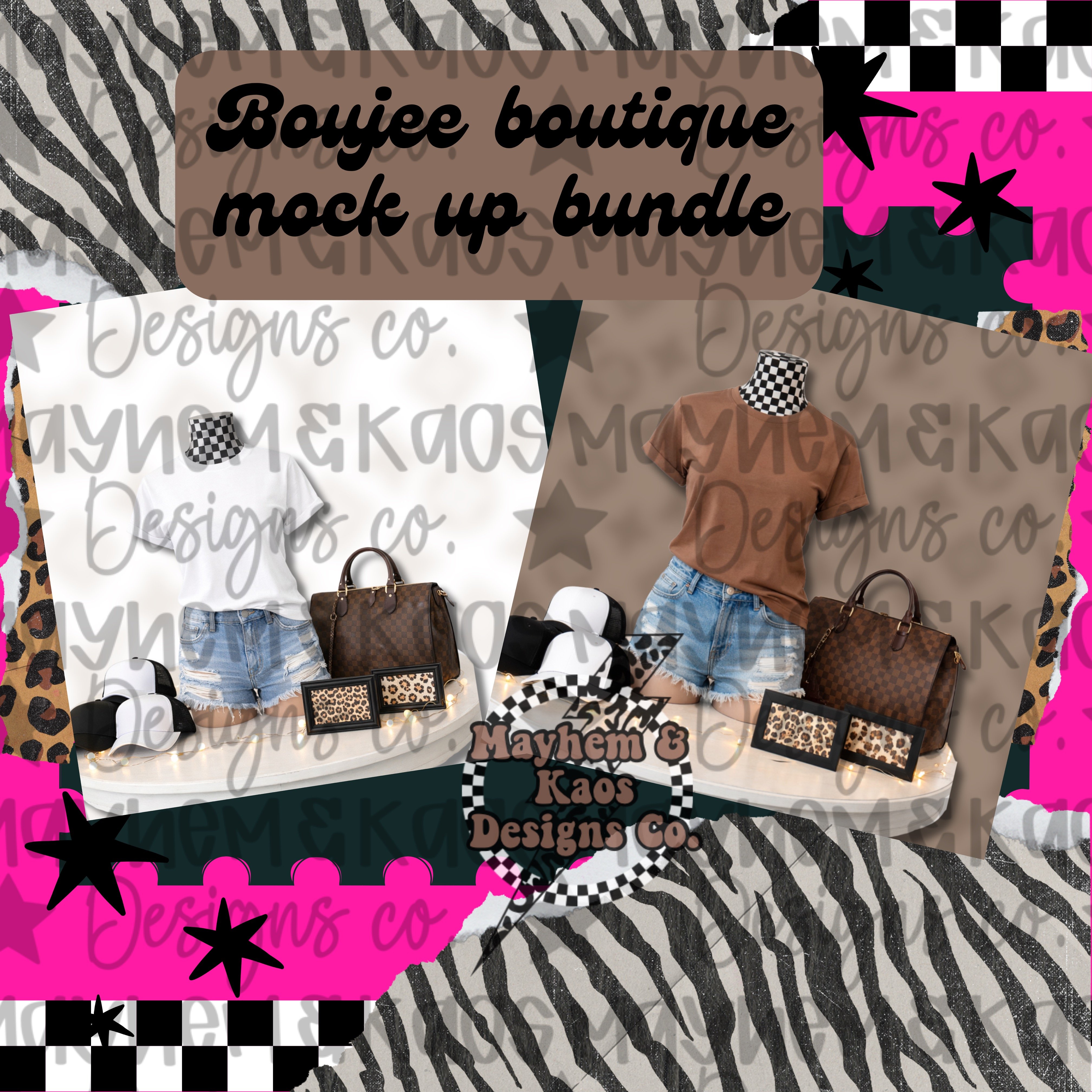 Boujee cc brand professional boutique mock bundle with hats - Payhip