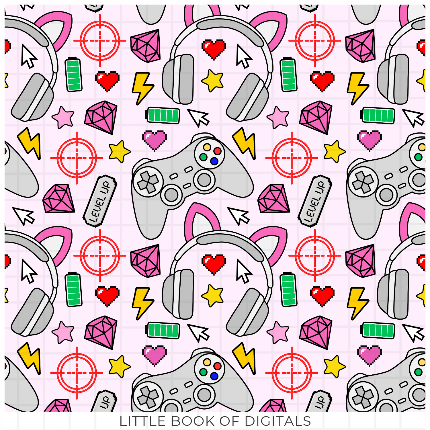 Blue Gamer Seamless Pattern - Payhip