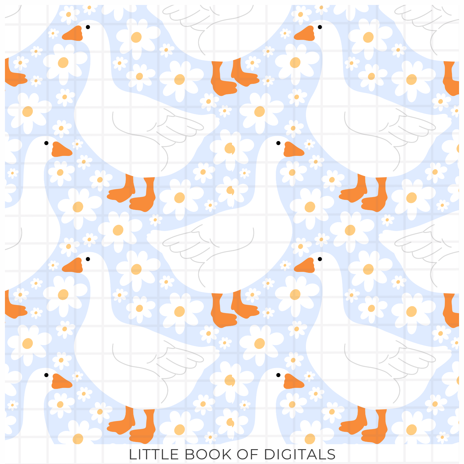 Goose Endless Pattern Floral Goose Seamless Pattern - Payhip