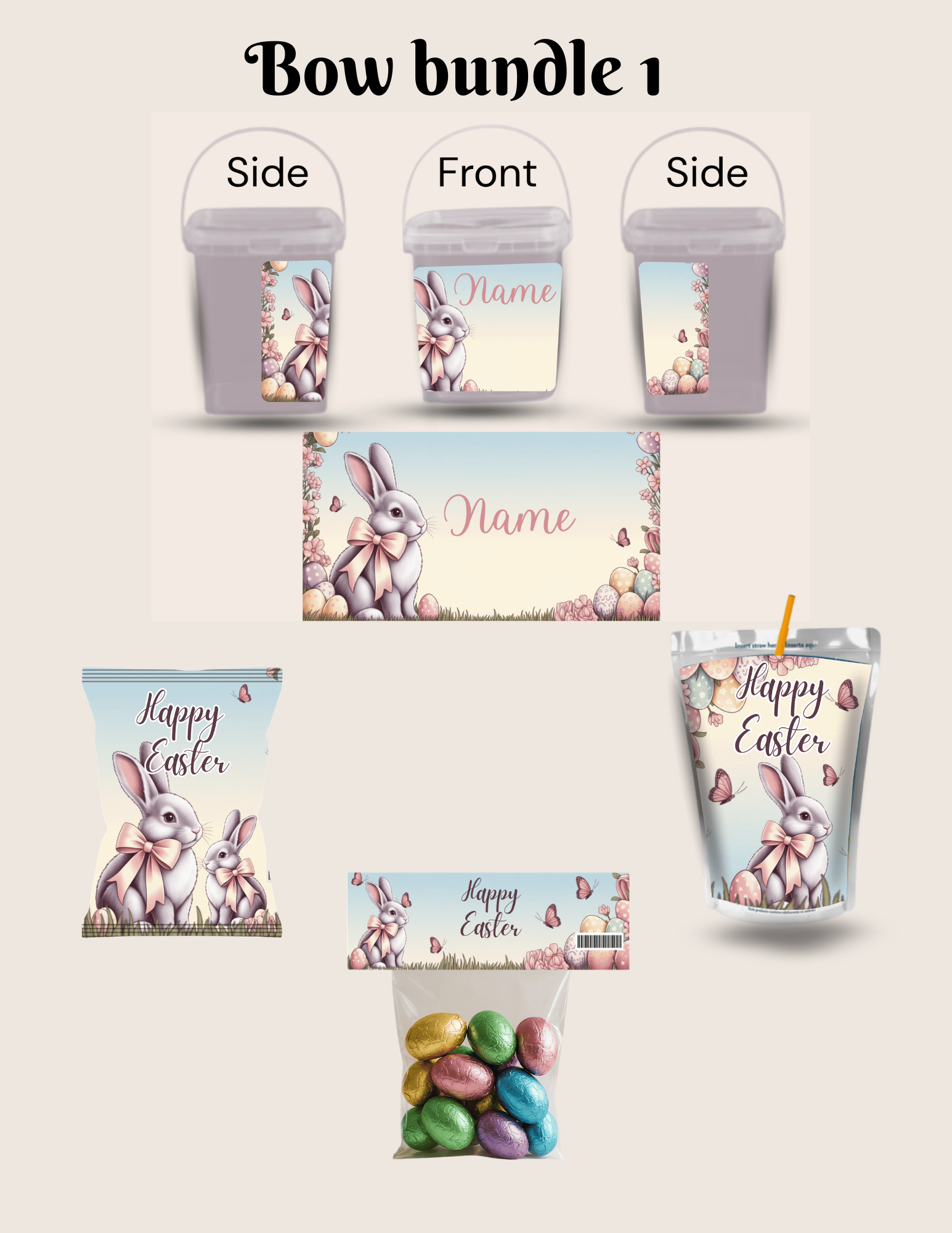 Bow Easter favor bundle - 3 sets - Payhip