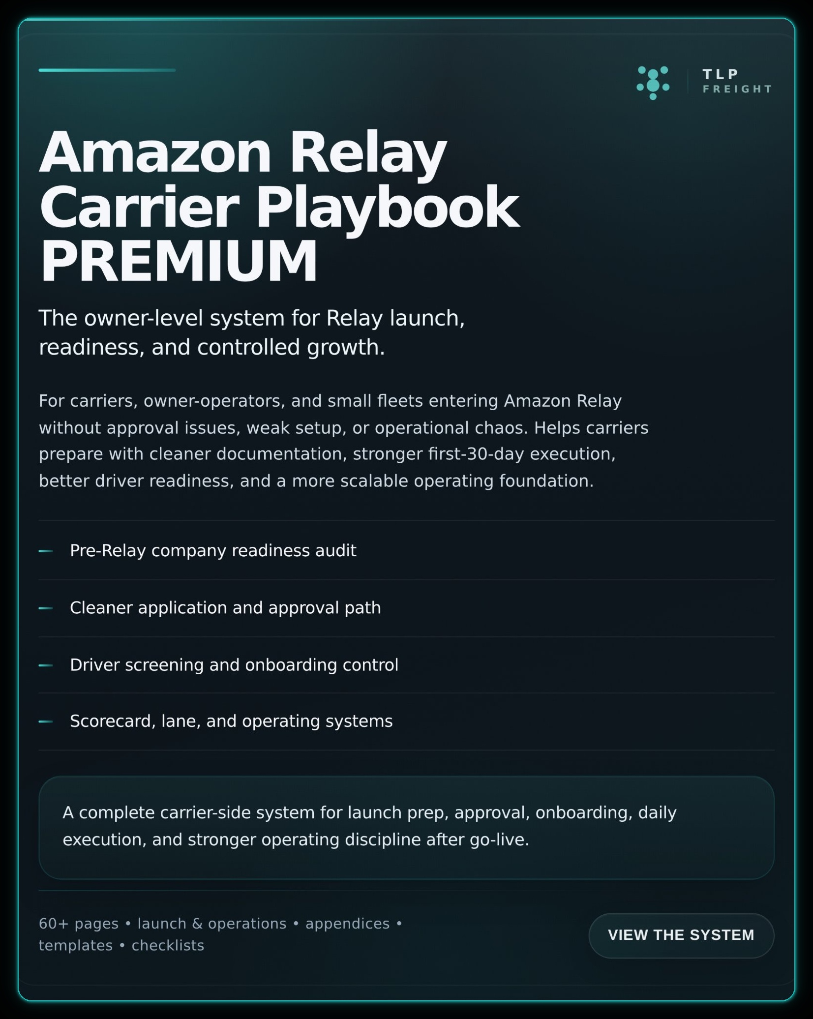 Amazon Relay Carrier Playbook PREMIUM - Payhip