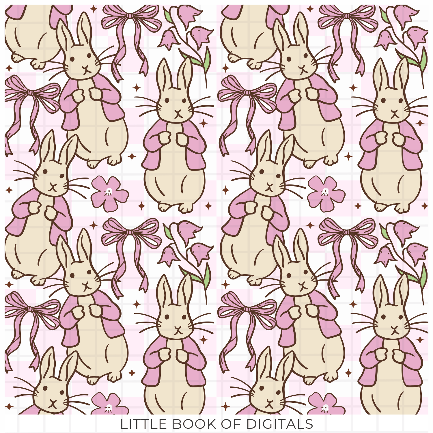Pink Rabbit Seamless Pattern - Payhip