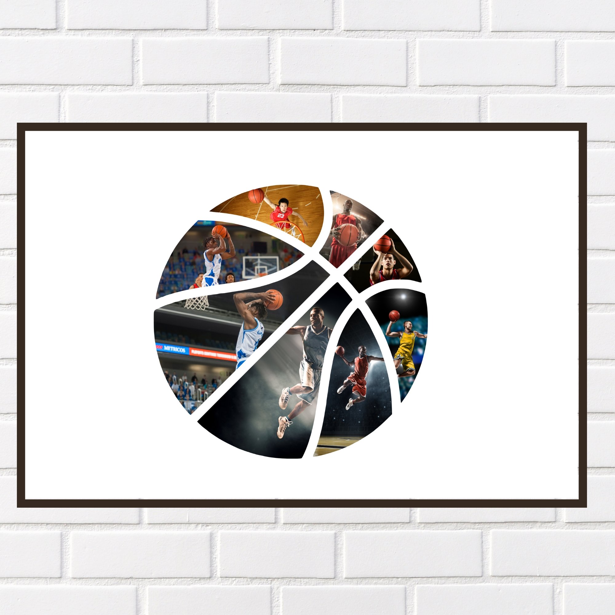 Basketball Editable Frame Basketball Editable Photo Collage Template – Instant Digital Download ...