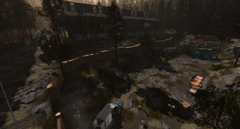 Urban warfare scene in Fulcrum ACS Roblox map