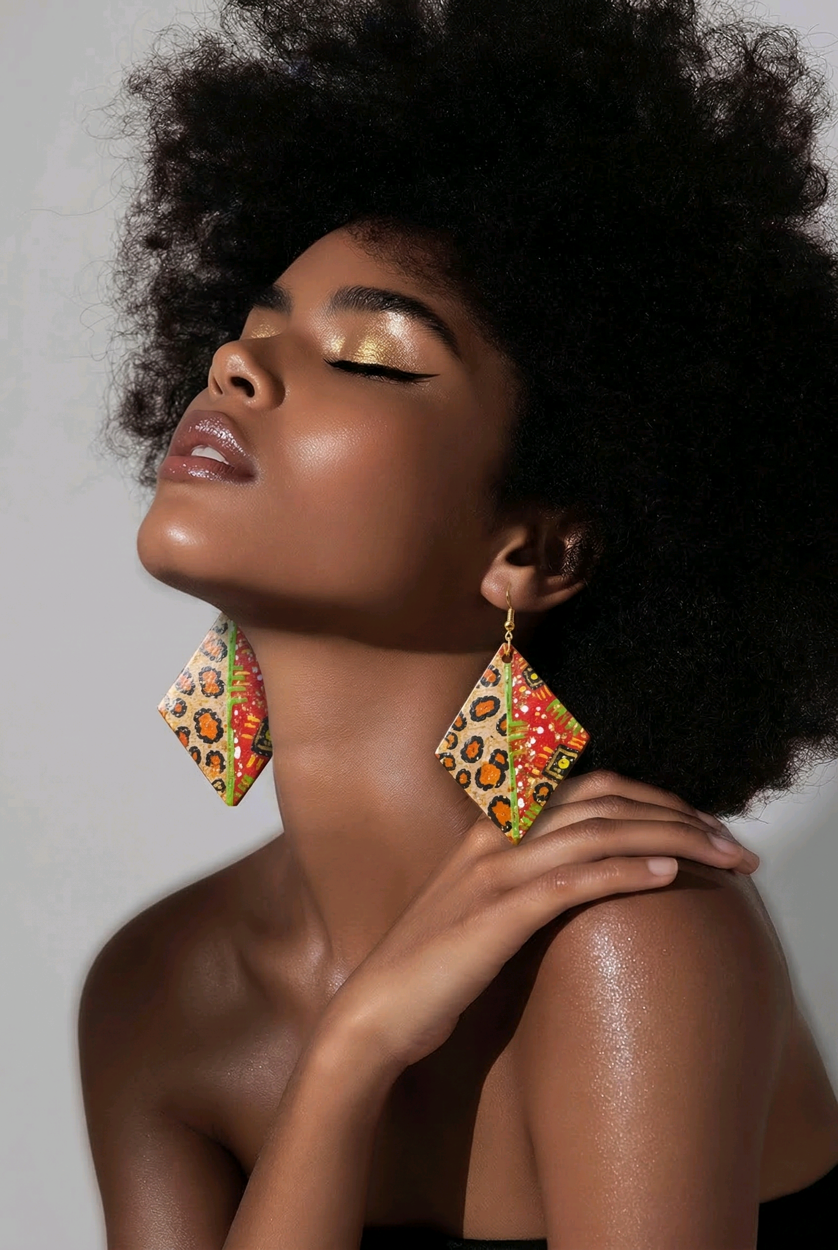 Leopard Print and Red Earrings - Payhip