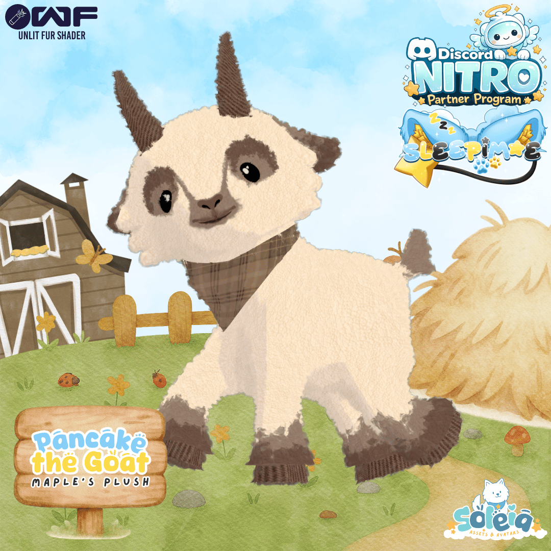 Pancake the Goat Plushie - ONLY AVAILABLE IN SLEEPIMAE'S NITRO