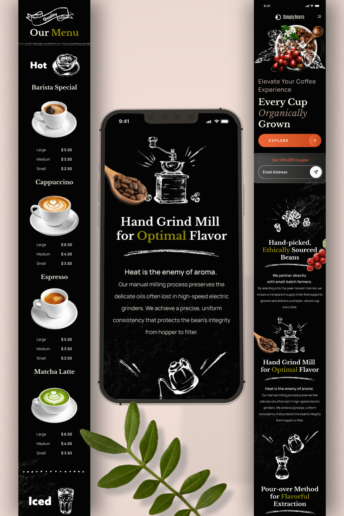 coffee landing page