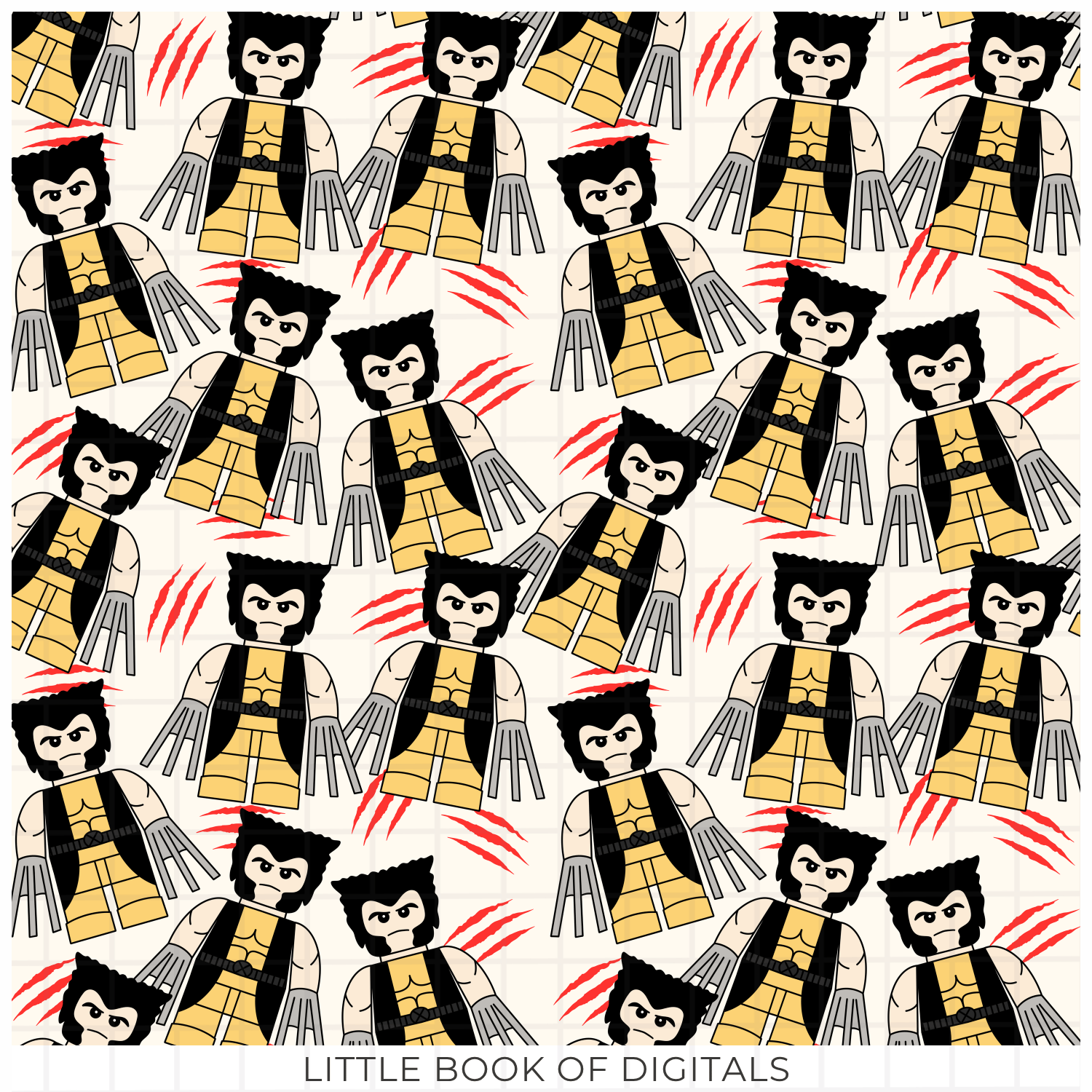 Superhero Figure Seamless Pattern - Payhip