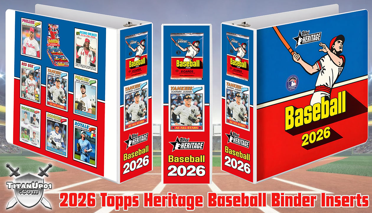 baseball card binder inserts 1957 Topps Cards Custom Made Album 3 Sizes High clarity Baseball Binder Inserts - Etsy