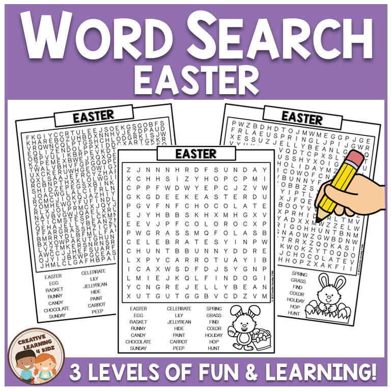 Easter Word Search Puzzle Fun & Engaging Spring Activity