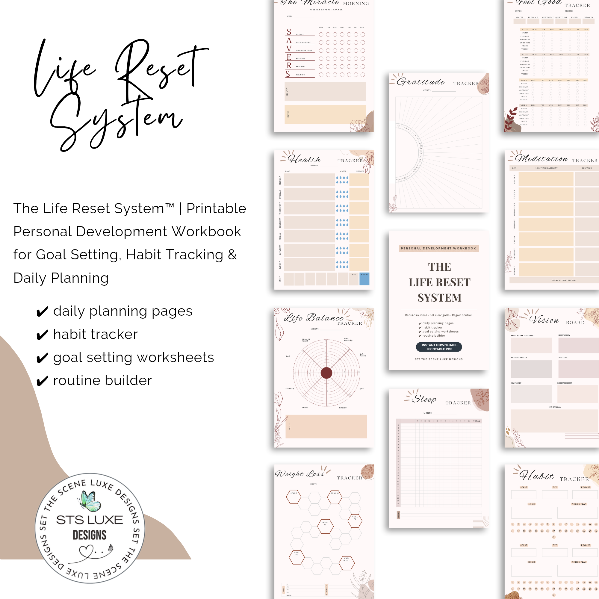 The Life Reset System™ | Printable Personal Development Workbook for ...