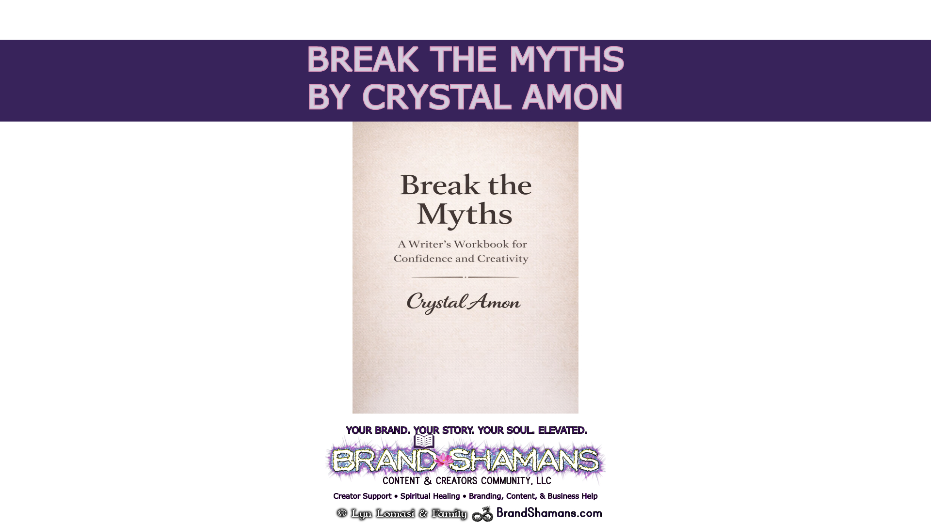 Break the Myths: A Writer’s Workbook for Confidence and Creativity