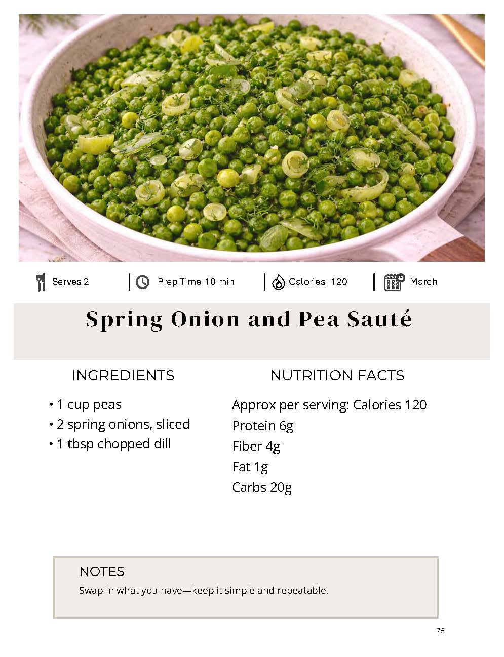 Spring Onion and Pea Saute Recipe-2