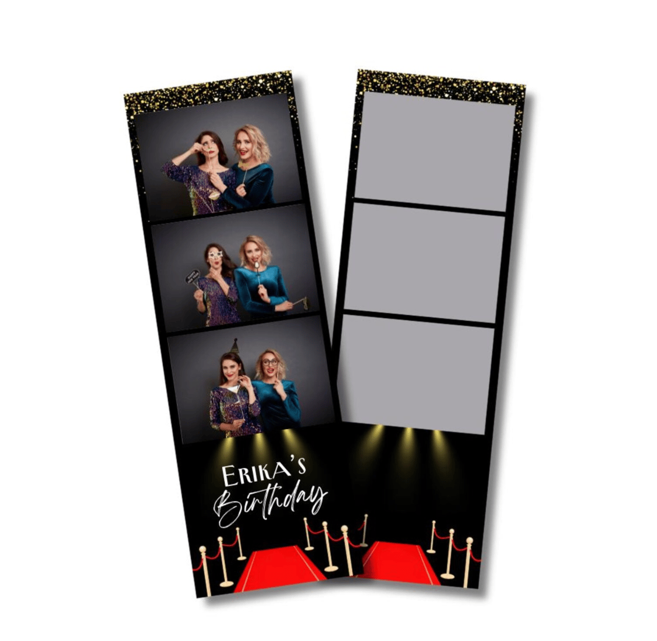 Red Carpet Party Photo Booth Template 2"x6" | Red Carpet Glam Party ...