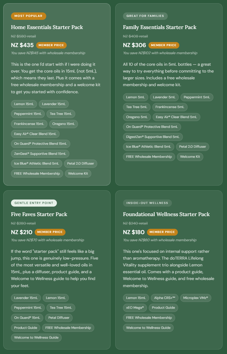 doTERRA starter packs