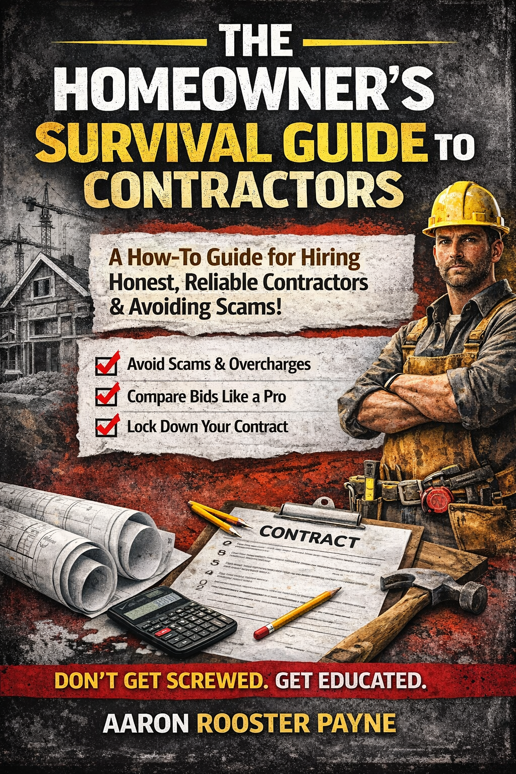 Contractor Survival System bundle cover with checklist, tools, and resources for homeowners to compare bids and avoid contractor scams