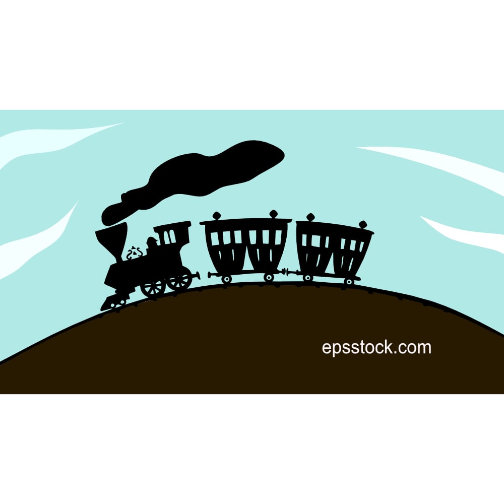 Steam locomotive with carriage