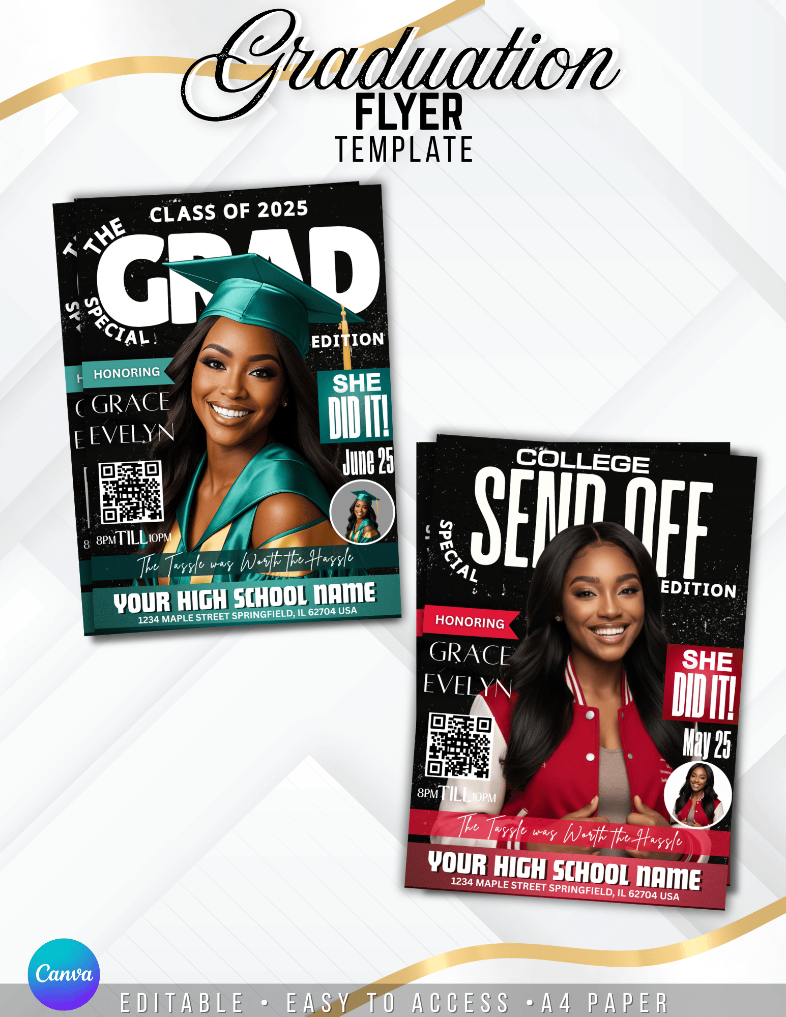 Grad Week Flyer GRADUATION FLYER TEMPLATE - Payhip