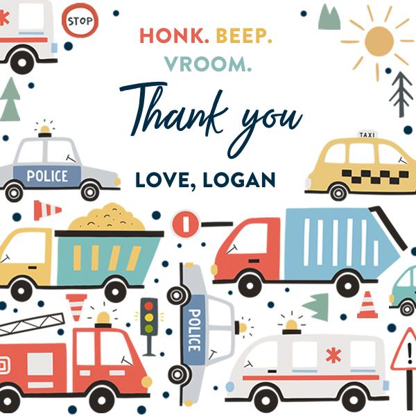 Editable Transportation Birthday Party Luggage Tags | Canva Vehicle Favor Tags