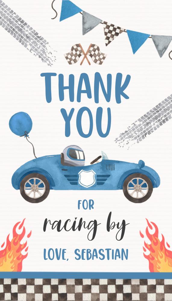 Two Fast Birthday Favor Tags | Editable Race Car 2nd Birthday Gift Tag Template