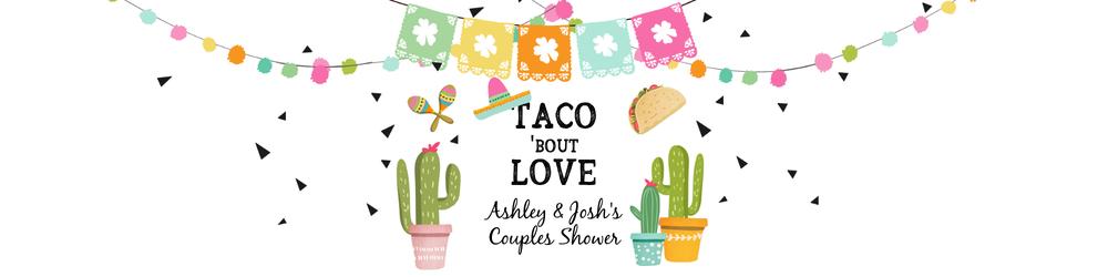 Fiesta Water Bottle Labels | Taco Bout Love Couples Shower Canva Template