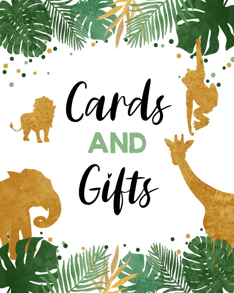 Wild One Birthday Cards and Gifts Sign | Editable Canva Template Black and Gold