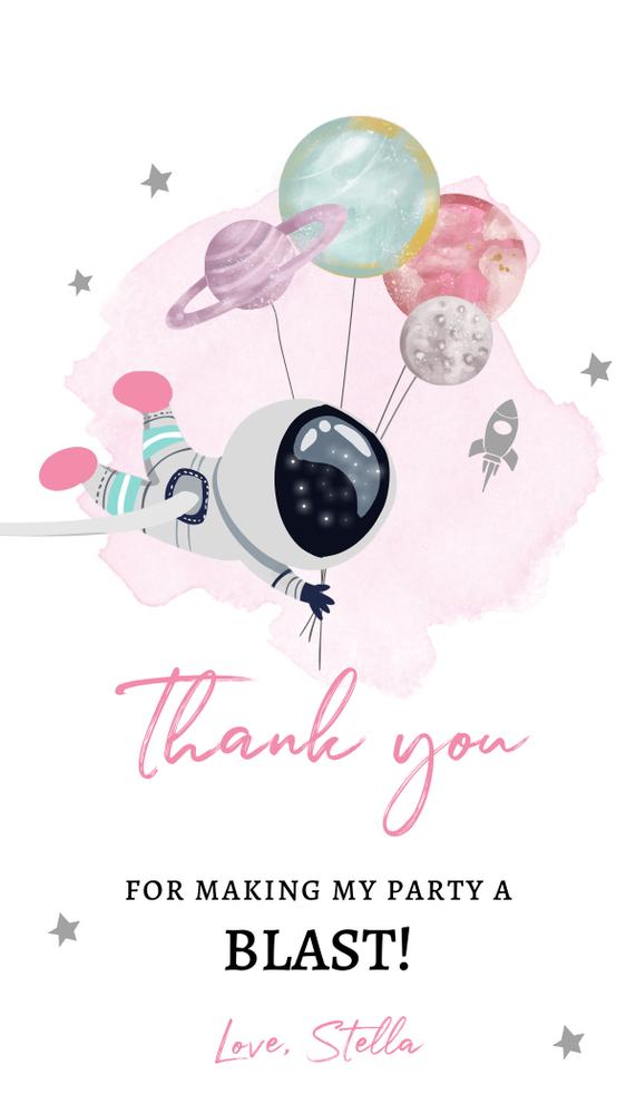 Outer Space Birthday Favor Tags | Editable Space Trip Around the Sun Gift Label