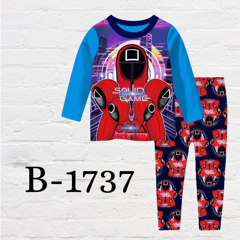Comfortable sleepwear set for kids featuring gaming style characters
