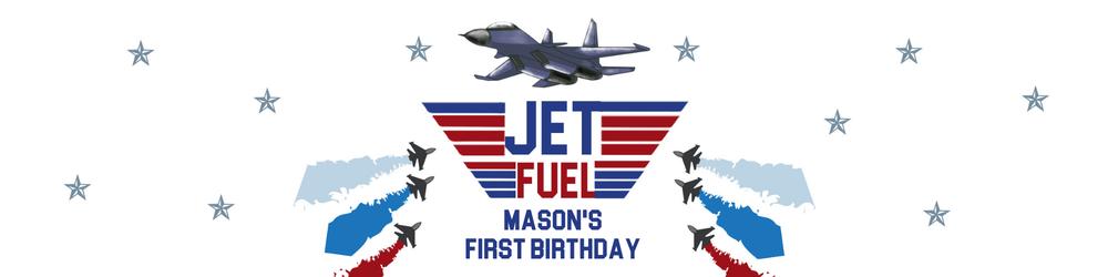 Fighter Pilot Water Bottle Labels | Editable Airplane Birthday Decor Template