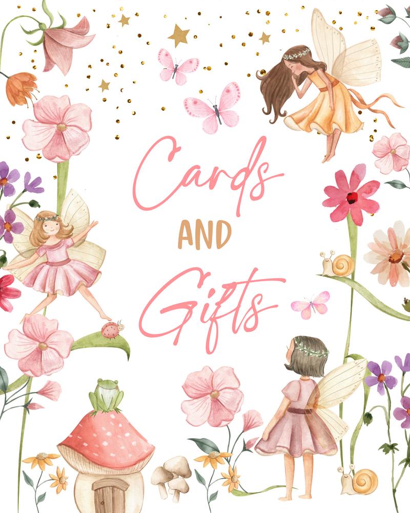 Fairy Birthday Cards and Gifts Sign | Editable Canva Magical Garden Decor