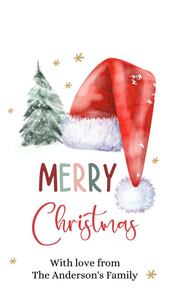 Editable Christmas Favor Tags | Festive Holiday Gift Tag Canva Template