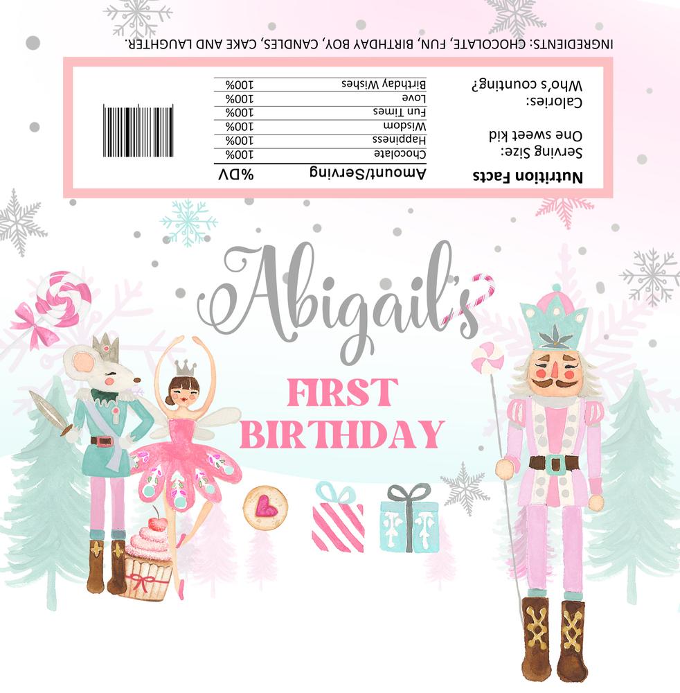 Nutcracker Chocolate Bar Wrapper | Editable Canva Candy Bar Label | Land of Sweets
