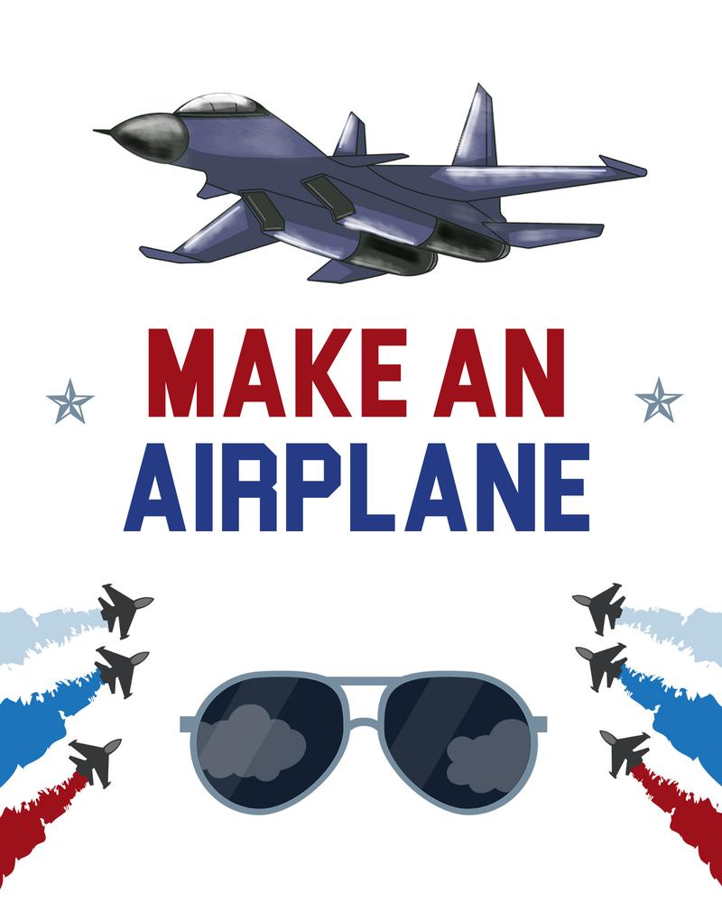 Fighter Jet Birthday Sign | Editable Pilot Party Poster | 8x10 Canva Template