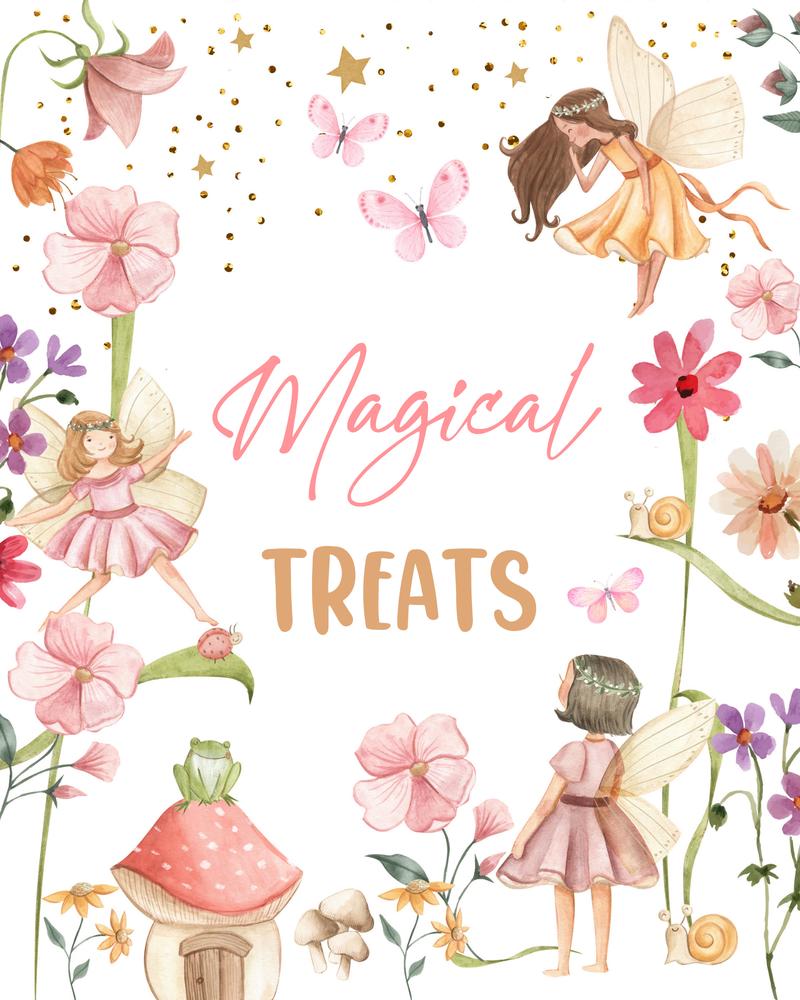 Magical Fairy Birthday Treats Sign - Editable Garden Tea Party Decor Template