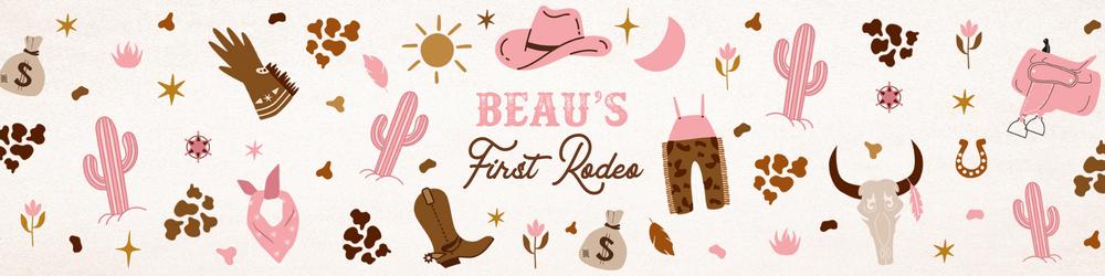 Cowgirl Birthday Water Bottle Labels | Wild West Rodeo Canva Template